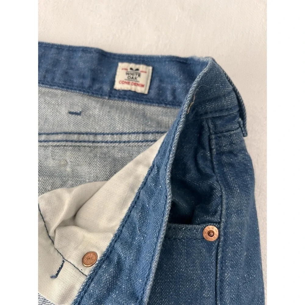 2015 Levis 501 Jeans White Oak Cone Mills Denim Neppy Sailor Blue 42x30 (40x28.5